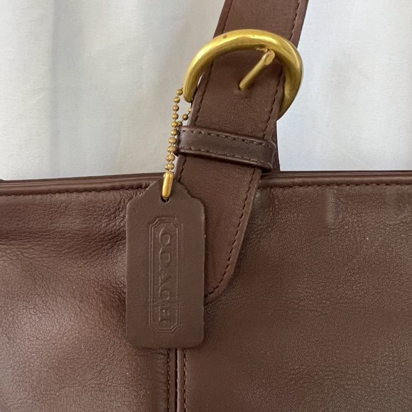Vintage Coach Waverly Chocolate Brown Leather Tote 4133 - Picture 2 of 16